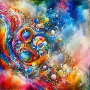colorful abstract art with circles (14)